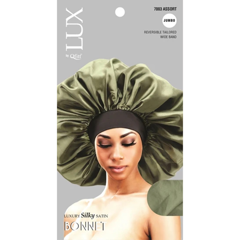 Lux by Qfitt Luxury Silky Satin Bonnet - Jumbo